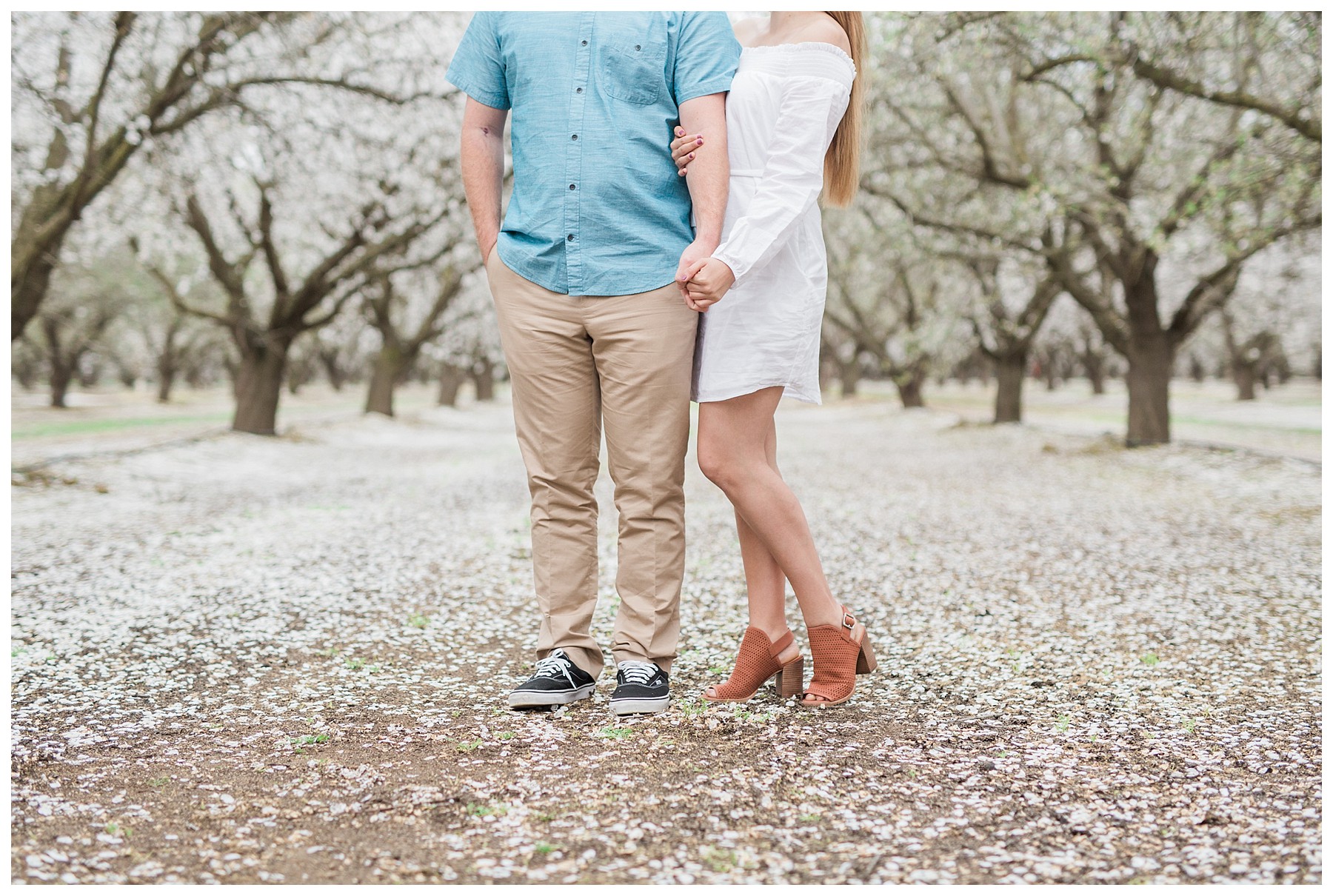 Almond Blossom Engagement Photography